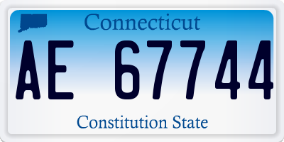 CT license plate AE67744