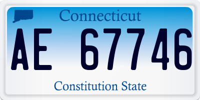 CT license plate AE67746