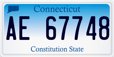 CT license plate AE67748