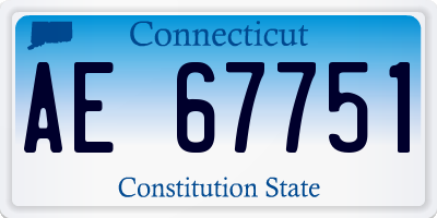 CT license plate AE67751