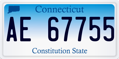 CT license plate AE67755