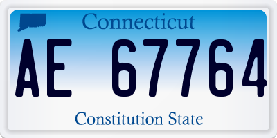 CT license plate AE67764