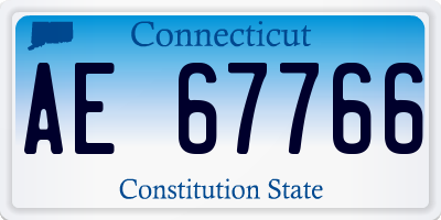 CT license plate AE67766