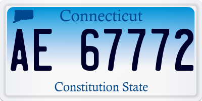 CT license plate AE67772