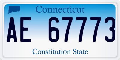 CT license plate AE67773