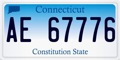 CT license plate AE67776