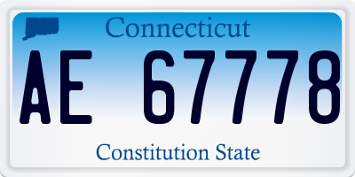 CT license plate AE67778
