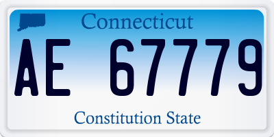 CT license plate AE67779