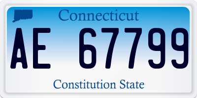 CT license plate AE67799