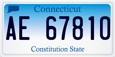 CT license plate AE67810