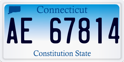 CT license plate AE67814