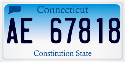 CT license plate AE67818