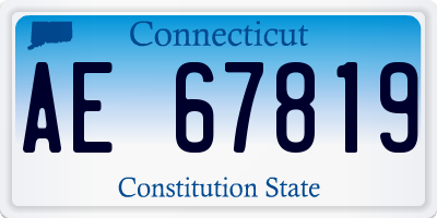 CT license plate AE67819