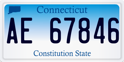 CT license plate AE67846