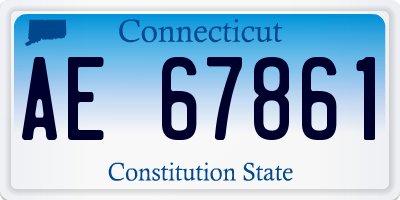 CT license plate AE67861