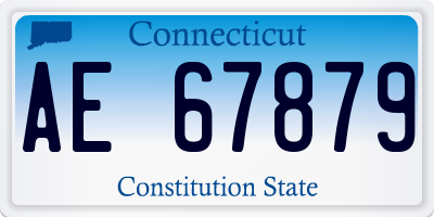 CT license plate AE67879