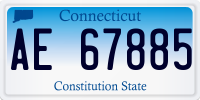 CT license plate AE67885