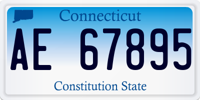 CT license plate AE67895