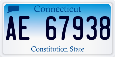 CT license plate AE67938