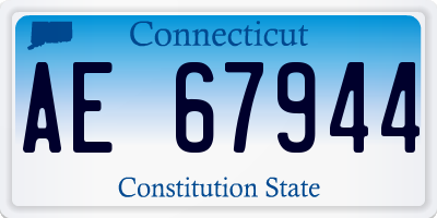 CT license plate AE67944