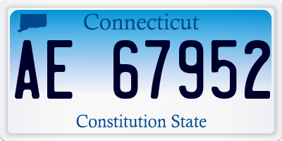 CT license plate AE67952