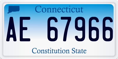 CT license plate AE67966
