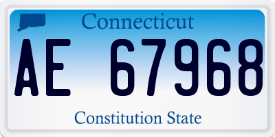 CT license plate AE67968