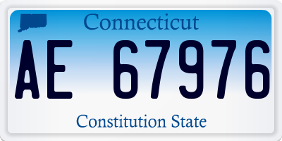 CT license plate AE67976