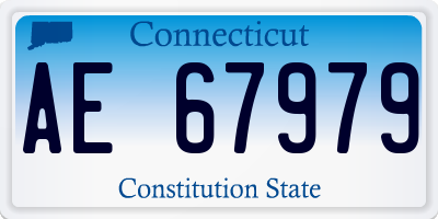 CT license plate AE67979