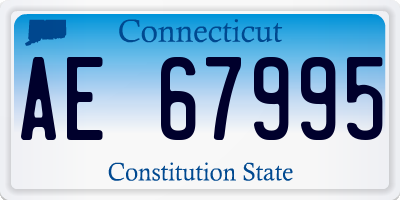 CT license plate AE67995