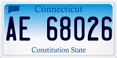 CT license plate AE68026