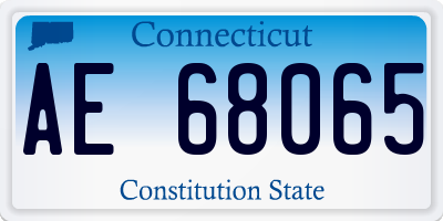 CT license plate AE68065