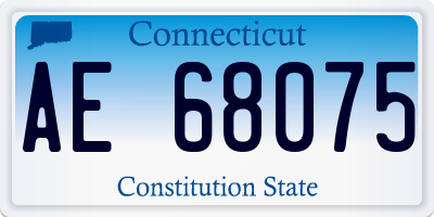 CT license plate AE68075