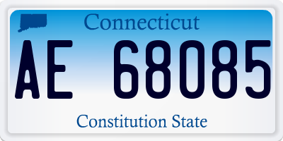 CT license plate AE68085