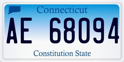 CT license plate AE68094