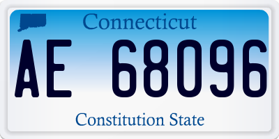 CT license plate AE68096