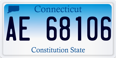 CT license plate AE68106