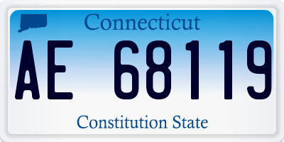 CT license plate AE68119