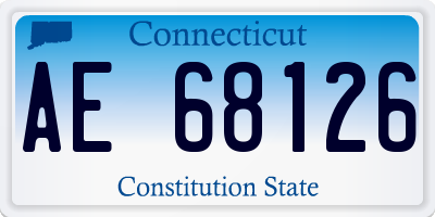 CT license plate AE68126