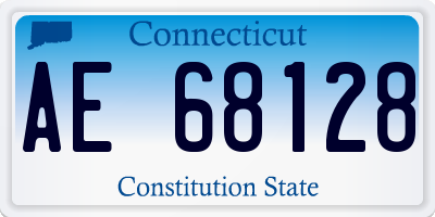 CT license plate AE68128