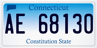 CT license plate AE68130