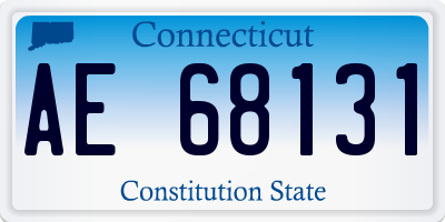 CT license plate AE68131