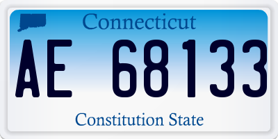 CT license plate AE68133