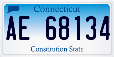 CT license plate AE68134