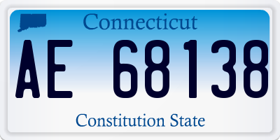 CT license plate AE68138