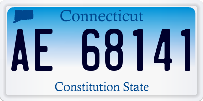 CT license plate AE68141
