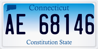 CT license plate AE68146