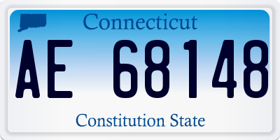 CT license plate AE68148