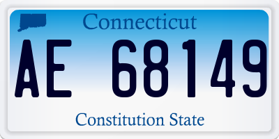 CT license plate AE68149