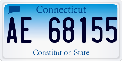 CT license plate AE68155